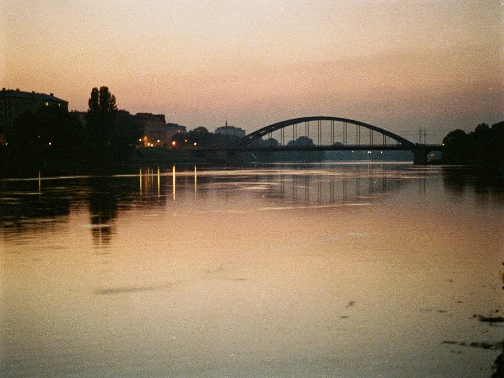 Wrocław o zachodzie słońca